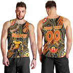 Personalised NAIDOC Week 2024 GWS Giants Men Tank Top Australian Aboriginal Hand Painting