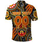 Personalised NAIDOC Week 2024 GWS Giants Polo Shirt Australian Aboriginal Hand Painting