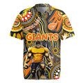 Personalised NAIDOC Week 2024 GWS Giants Rugby Jersey Australian Aboriginal Hand Painting