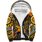 Personalised NAIDOC Week 2024 GWS Giants Sherpa Hoodie Australian Aboriginal Hand Painting