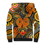 Personalised NAIDOC Week 2024 GWS Giants Sherpa Hoodie Australian Aboriginal Hand Painting