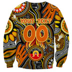 Personalised NAIDOC Week 2024 GWS Giants Sweatshirt Australian Aboriginal Hand Painting