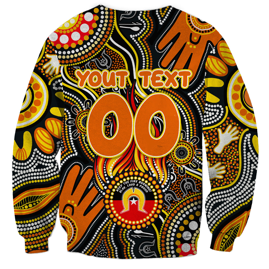 Personalised NAIDOC Week 2024 GWS Giants Sweatshirt Australian Aboriginal Hand Painting