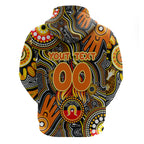 Personalised NAIDOC Week 2024 GWS Giants Zip Hoodie Australian Aboriginal Hand Painting
