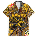 Personalised NAIDOC Week 2024 Hawthorn Hawks Hawaiian Shirt Australian Aboriginal Hand Painting