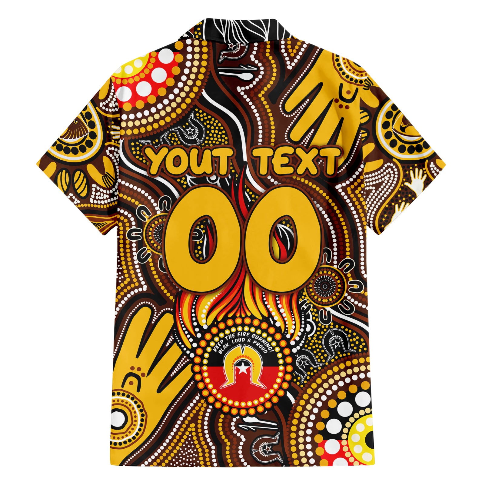 Personalised NAIDOC Week 2024 Hawthorn Hawks Hawaiian Shirt Australian Aboriginal Hand Painting