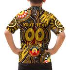 Personalised NAIDOC Week 2024 Hawthorn Hawks Hawaiian Shirt Australian Aboriginal Hand Painting