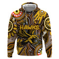 Personalised NAIDOC Week 2024 Hawthorn Hawks Hoodie Australian Aboriginal Hand Painting