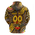 Personalised NAIDOC Week 2024 Hawthorn Hawks Hoodie Australian Aboriginal Hand Painting