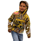 Personalised NAIDOC Week 2024 Hawthorn Hawks Kid Hoodie Australian Aboriginal Hand Painting