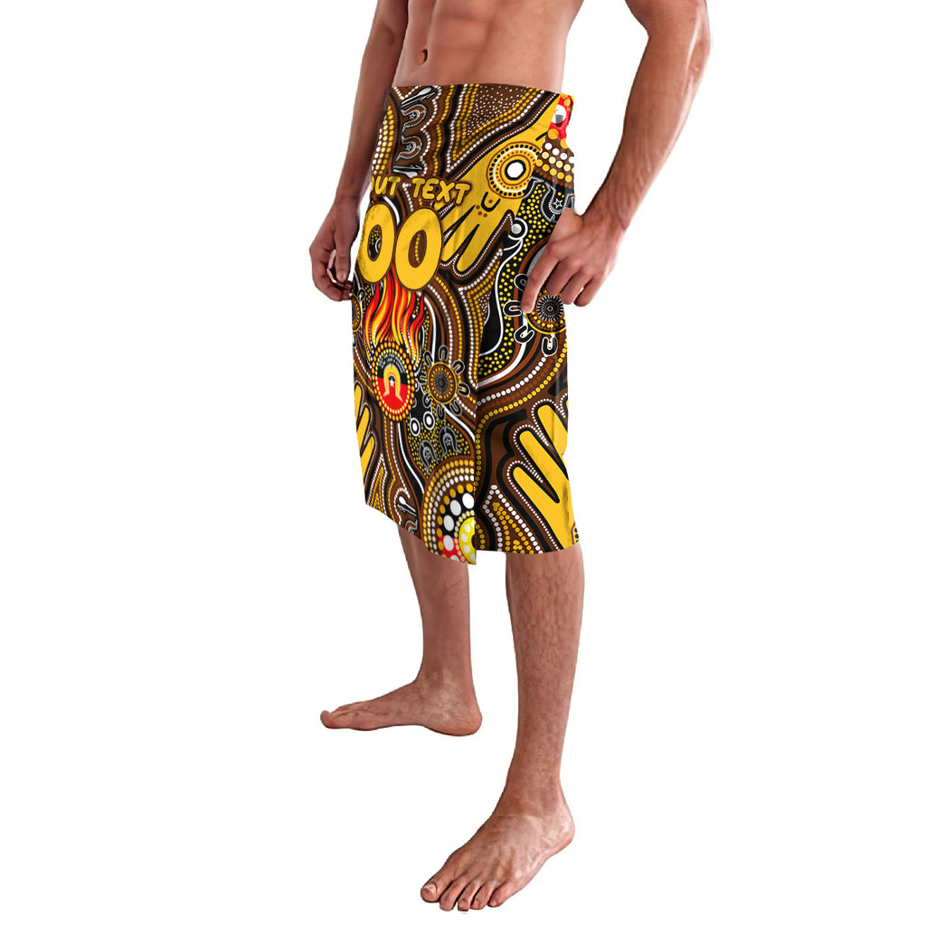 Personalised NAIDOC Week 2024 Hawthorn Hawks Lavalava Australian Aboriginal Hand Painting