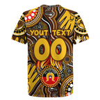 Personalised NAIDOC Week 2024 Hawthorn Hawks Rugby Jersey Australian Aboriginal Hand Painting