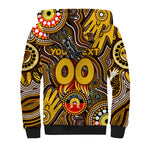 Personalised NAIDOC Week 2024 Hawthorn Hawks Sherpa Hoodie Australian Aboriginal Hand Painting