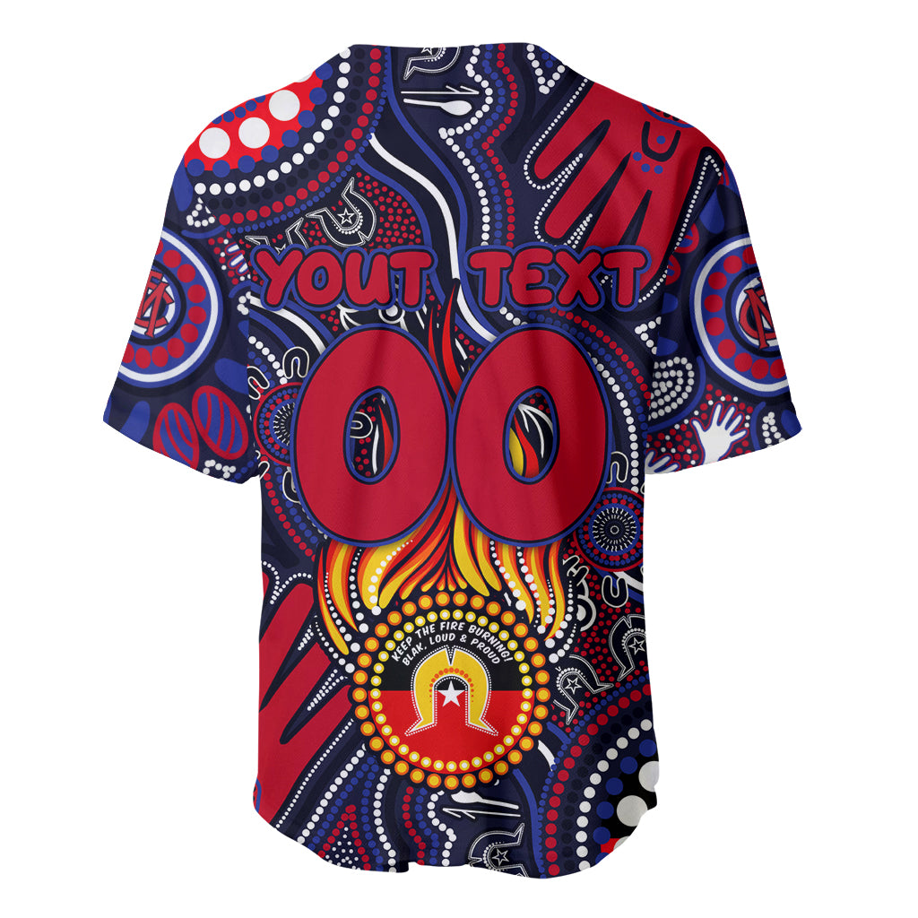 Personalised NAIDOC Week 2024 North Melbourne Kangaroos Baseball Jersey Australian Aboriginal Hand Painting