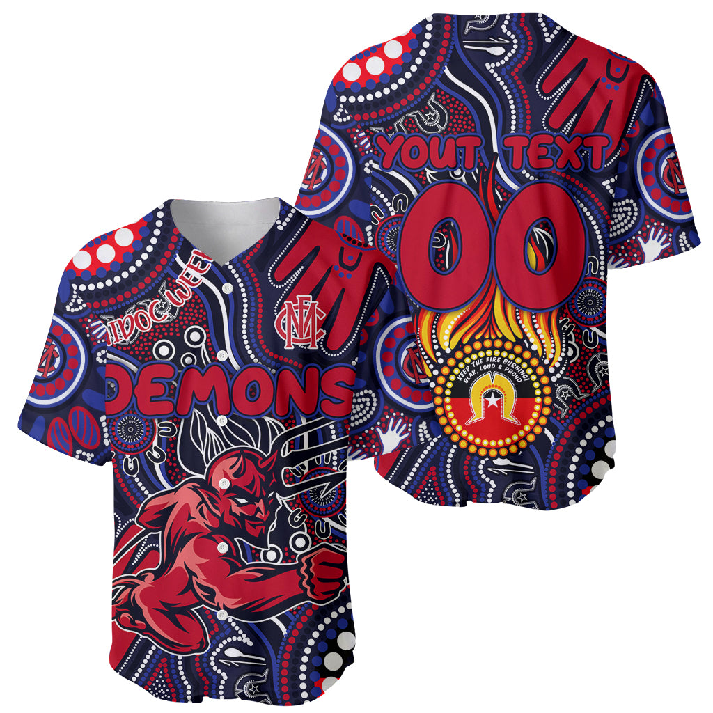 Personalised NAIDOC Week 2024 North Melbourne Kangaroos Baseball Jersey Australian Aboriginal Hand Painting