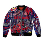 Personalised NAIDOC Week 2024 North Melbourne Kangaroos Bomber Jacket Australian Aboriginal Hand Painting