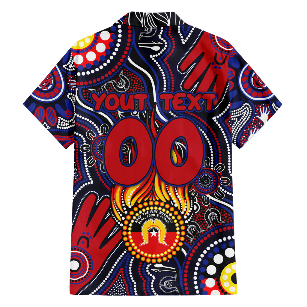 Personalised NAIDOC Week 2024 North Melbourne Kangaroos Hawaiian Shirt Australian Aboriginal Hand Painting