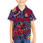 Personalised NAIDOC Week 2024 North Melbourne Kangaroos Hawaiian Shirt Australian Aboriginal Hand Painting