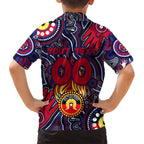 Personalised NAIDOC Week 2024 North Melbourne Kangaroos Hawaiian Shirt Australian Aboriginal Hand Painting