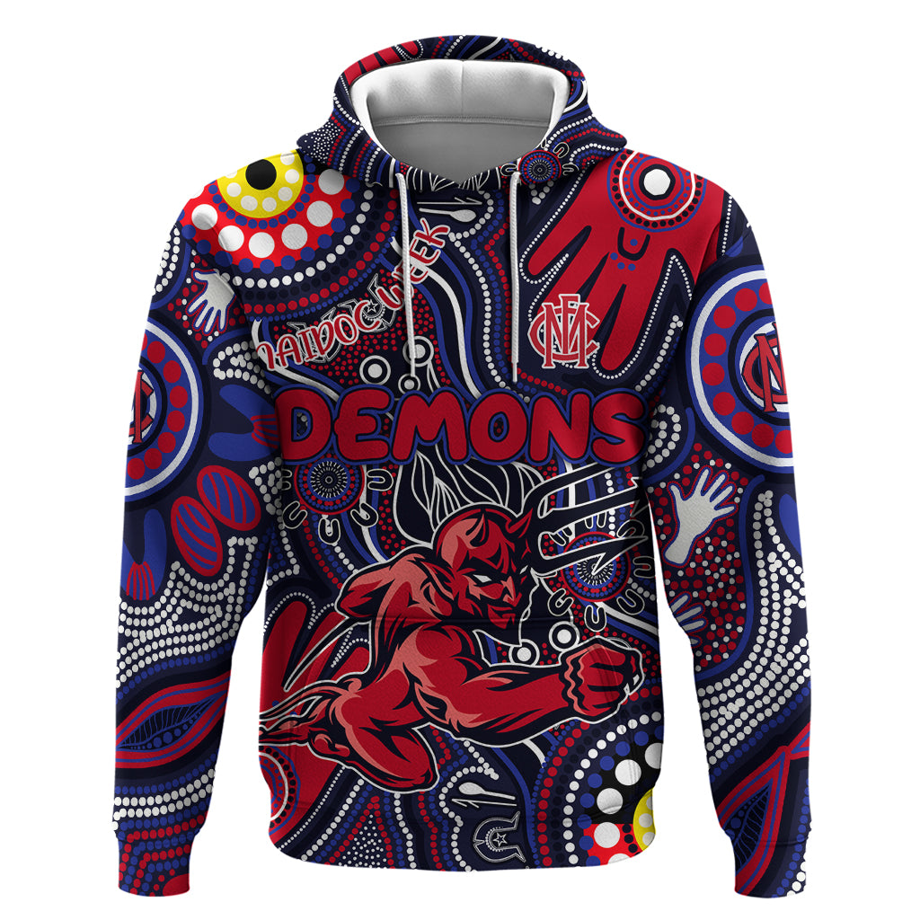 Personalised NAIDOC Week 2024 North Melbourne Kangaroos Hoodie Australian Aboriginal Hand Painting