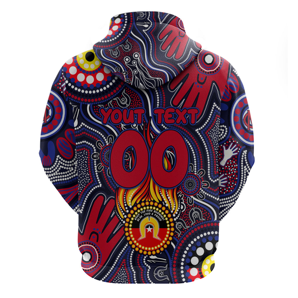 Personalised NAIDOC Week 2024 North Melbourne Kangaroos Hoodie Australian Aboriginal Hand Painting