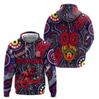 Personalised NAIDOC Week 2024 North Melbourne Kangaroos Hoodie Australian Aboriginal Hand Painting