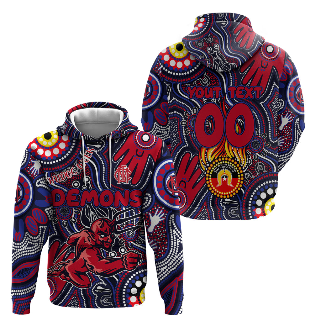 Personalised NAIDOC Week 2024 North Melbourne Kangaroos Hoodie Australian Aboriginal Hand Painting
