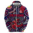 Personalised NAIDOC Week 2024 North Melbourne Kangaroos Hoodie Australian Aboriginal Hand Painting