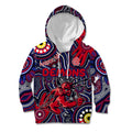 Personalised NAIDOC Week 2024 North Melbourne Kangaroos Kid Hoodie Australian Aboriginal Hand Painting