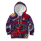 Personalised NAIDOC Week 2024 North Melbourne Kangaroos Kid Hoodie Australian Aboriginal Hand Painting
