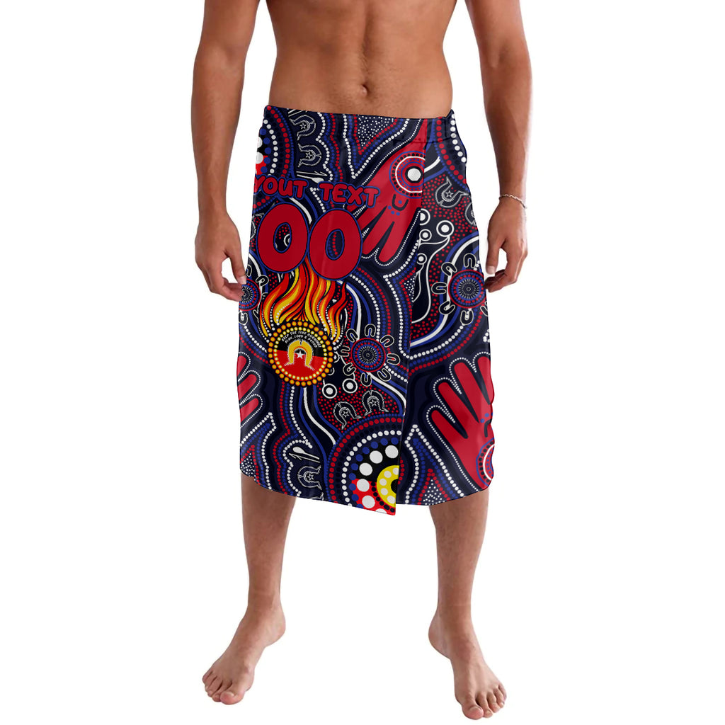 Personalised NAIDOC Week 2024 North Melbourne Kangaroos Lavalava Australian Aboriginal Hand Painting