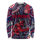 Personalised NAIDOC Week 2024 North Melbourne Kangaroos Long Sleeve Shirt Australian Aboriginal Hand Painting