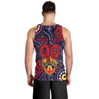 Personalised NAIDOC Week 2024 North Melbourne Kangaroos Men Tank Top Australian Aboriginal Hand Painting