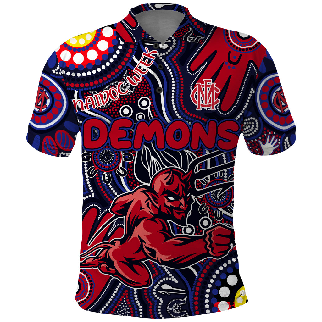Personalised NAIDOC Week 2024 North Melbourne Kangaroos Polo Shirt Australian Aboriginal Hand Painting