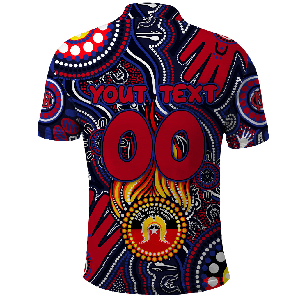 Personalised NAIDOC Week 2024 North Melbourne Kangaroos Polo Shirt Australian Aboriginal Hand Painting