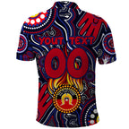 Personalised NAIDOC Week 2024 North Melbourne Kangaroos Polo Shirt Australian Aboriginal Hand Painting
