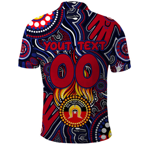 Personalised NAIDOC Week 2024 North Melbourne Kangaroos Polo Shirt Australian Aboriginal Hand Painting