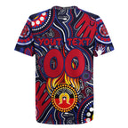Personalised NAIDOC Week 2024 North Melbourne Kangaroos Rugby Jersey Australian Aboriginal Hand Painting