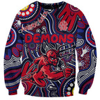 Personalised NAIDOC Week 2024 North Melbourne Kangaroos Sweatshirt Australian Aboriginal Hand Painting
