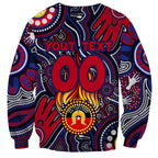 Personalised NAIDOC Week 2024 North Melbourne Kangaroos Sweatshirt Australian Aboriginal Hand Painting