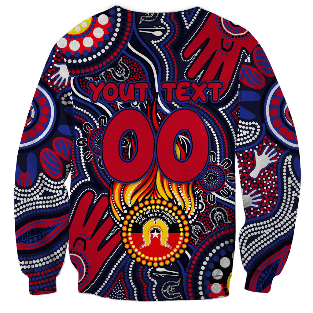 Personalised NAIDOC Week 2024 North Melbourne Kangaroos Sweatshirt Australian Aboriginal Hand Painting