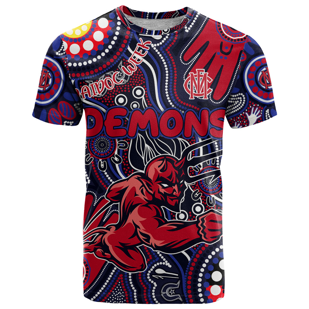 Personalised NAIDOC Week 2024 North Melbourne Kangaroos T Shirt Australian Aboriginal Hand Painting