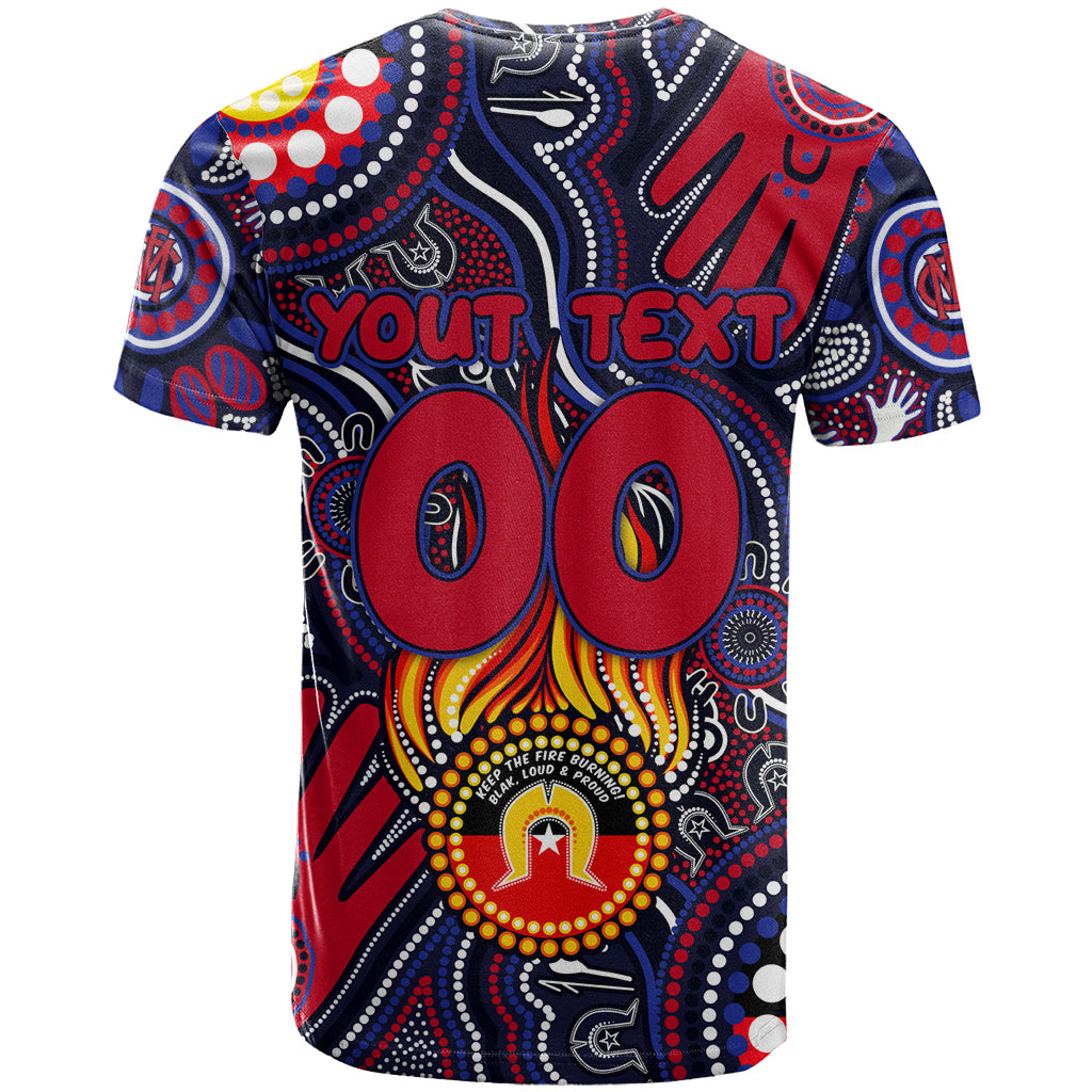 Personalised NAIDOC Week 2024 North Melbourne Kangaroos T Shirt Australian Aboriginal Hand Painting