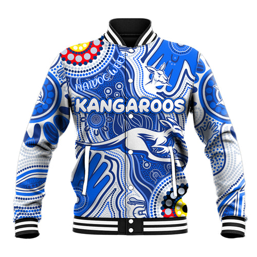 Personalised NAIDOC Week 2024 Melbourne Demons Baseball Jacket Australian Aboriginal Hand Painting