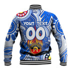 Personalised NAIDOC Week 2024 Melbourne Demons Baseball Jacket Australian Aboriginal Hand Painting
