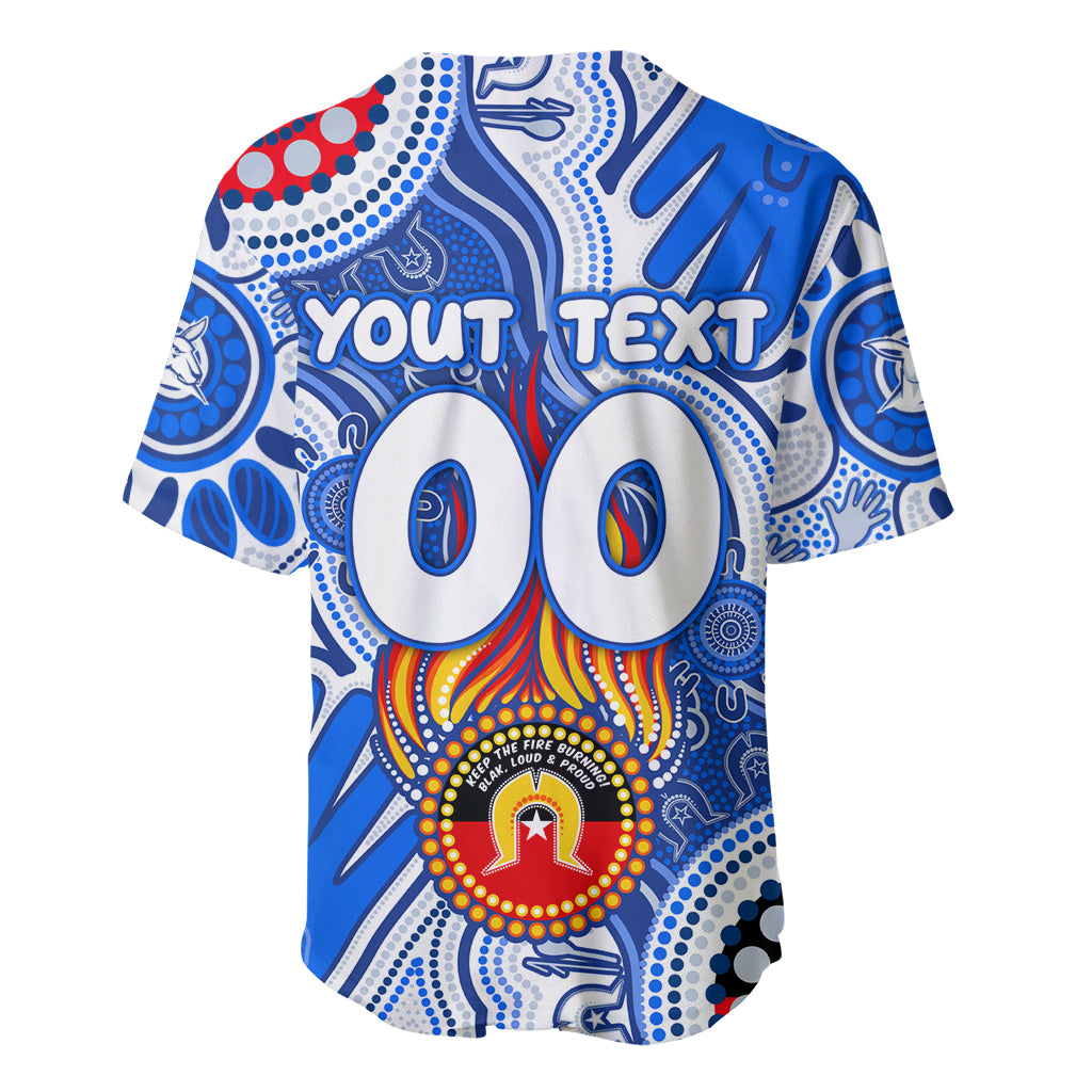 Personalised NAIDOC Week 2024 Melbourne Demons Baseball Jersey Australian Aboriginal Hand Painting