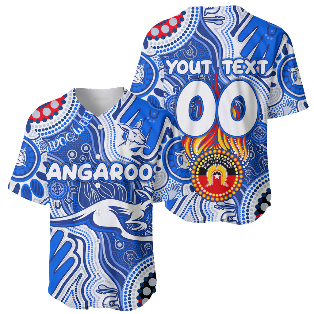 Personalised NAIDOC Week 2024 Melbourne Demons Baseball Jersey Australian Aboriginal Hand Painting
