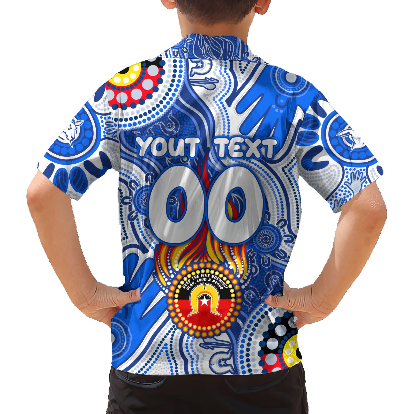 Personalised NAIDOC Week 2024 Melbourne Demons Kid Hawaiian Shirt Australian Aboriginal Hand Painting