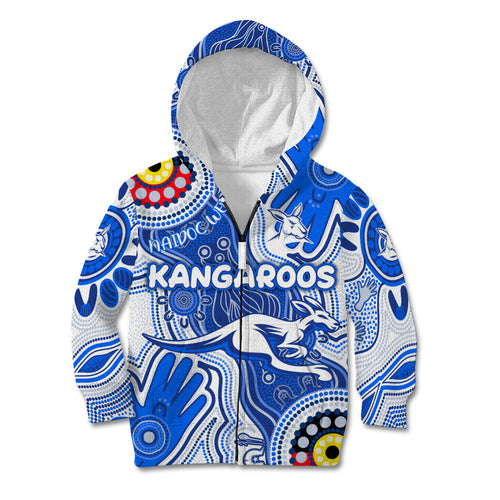 Personalised NAIDOC Week 2024 Melbourne Demons Kid Hoodie Australian Aboriginal Hand Painting
