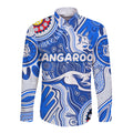Personalised NAIDOC Week 2024 Melbourne Demons Long Sleeve Button Shirt Australian Aboriginal Hand Painting